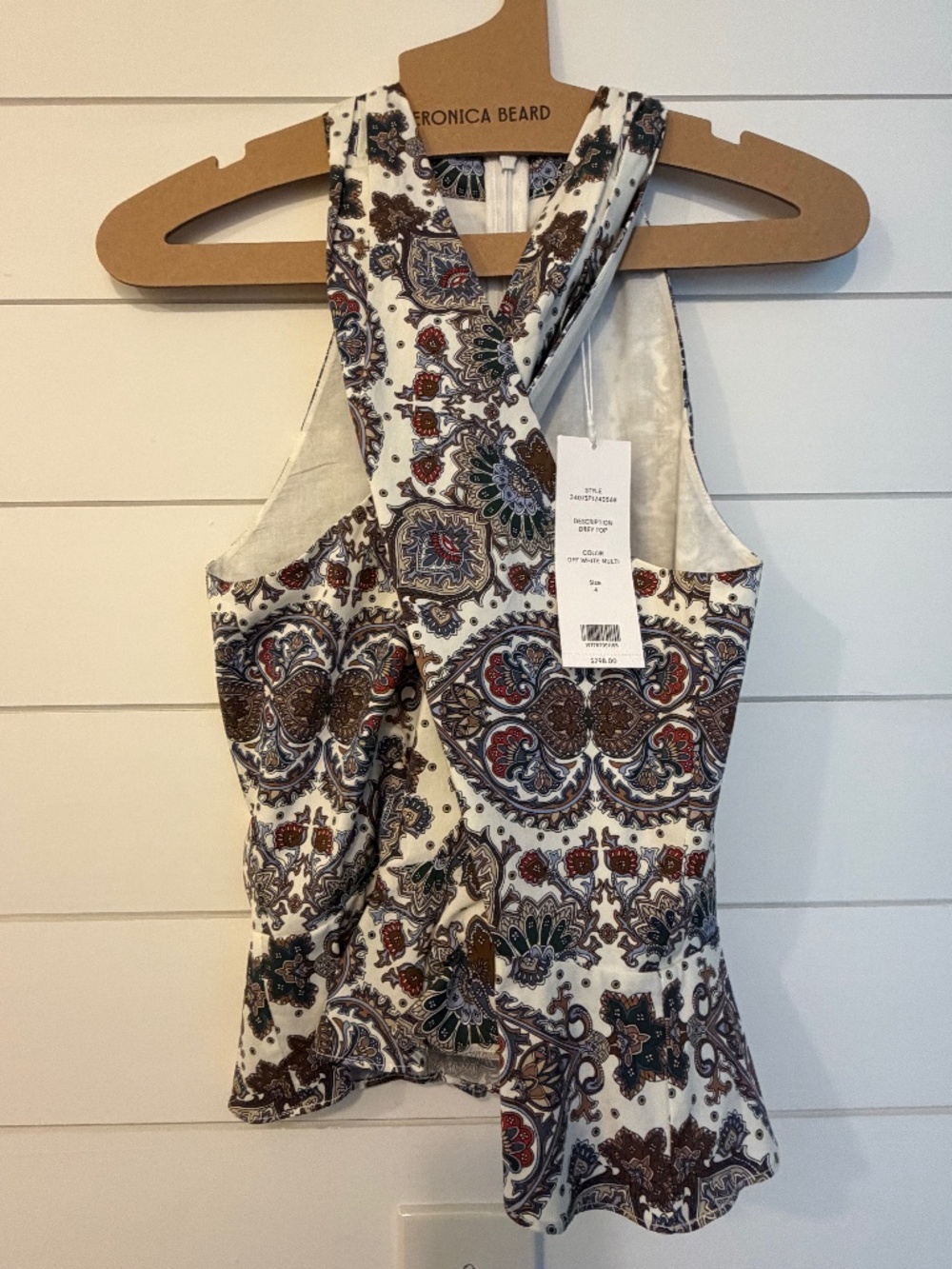 Veronica Beard Paisley Pattern Halter Top 4
